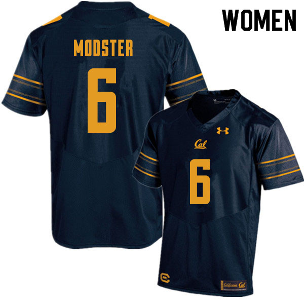 Women #6 Devon Modster Cal Bears College Football Jerseys Sale-Navy